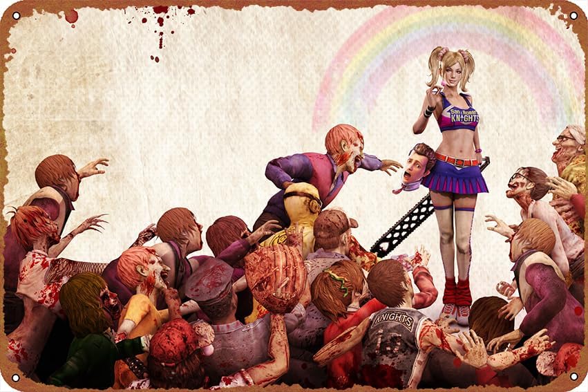 Home Decor Video - Video Game Lollipop Chainsaw Metal aluminum