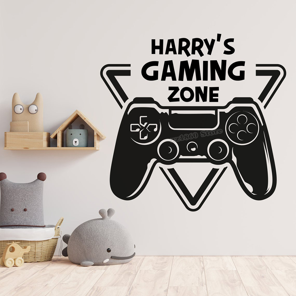 Home Decor Video - Custom Name Gaming Zone Wall Decal