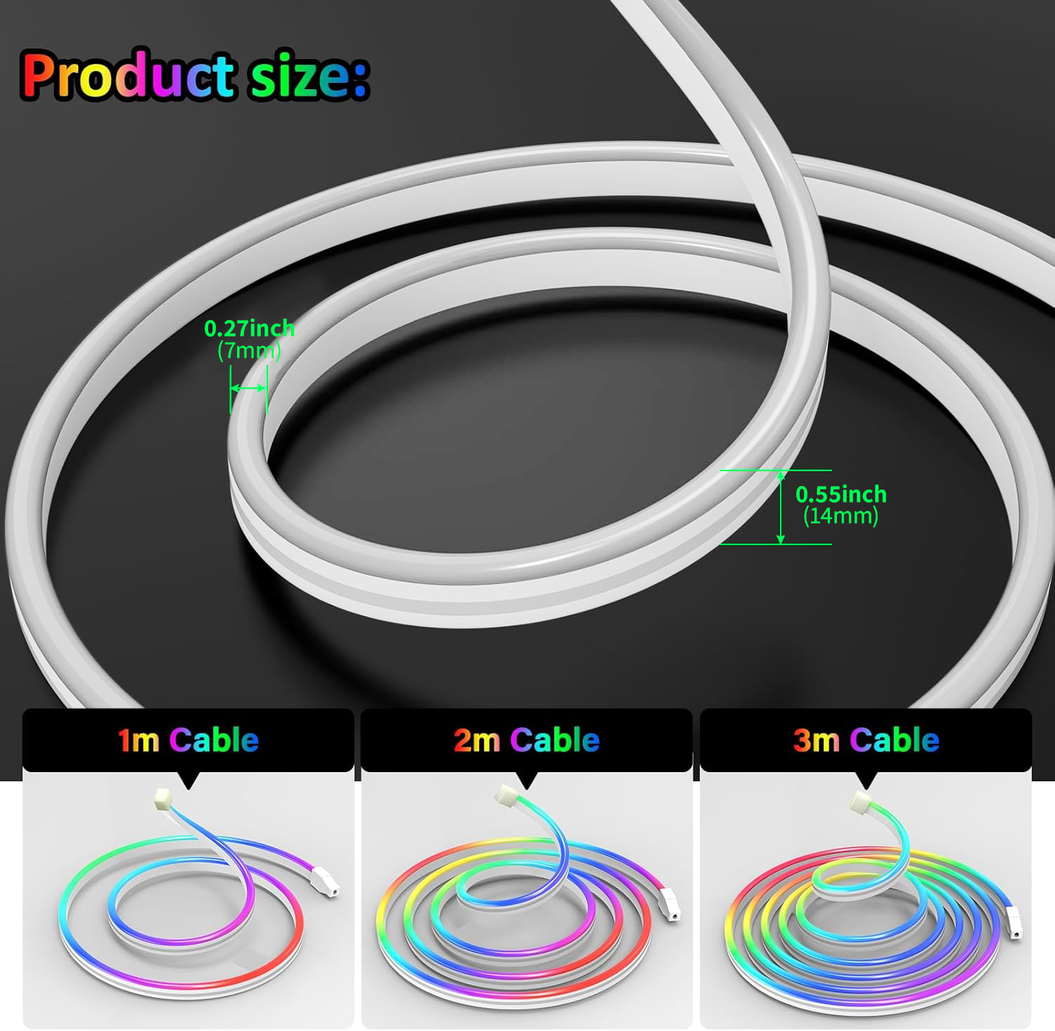 Bluetooth RGB Neon LED Strip 1 - Home Decor Free App ulasan dan harga