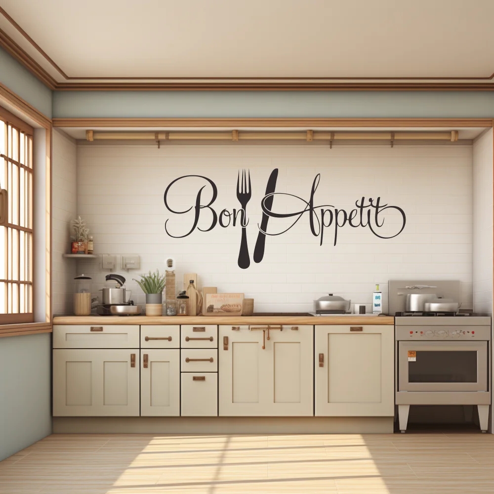1 pc Bon Appétit with Fork and - Home Decor Free App ulasan dan harga