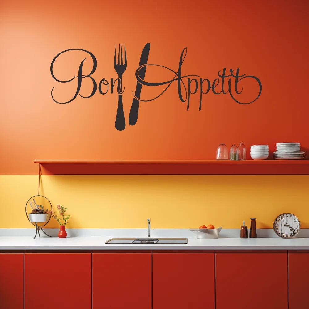 1 pc Bon Appétit with Fork and - Home Decor Free App ulasan dan harga