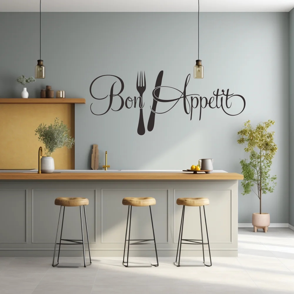 1 pc Bon Appétit with Fork and - Home Decor Free App ulasan dan harga