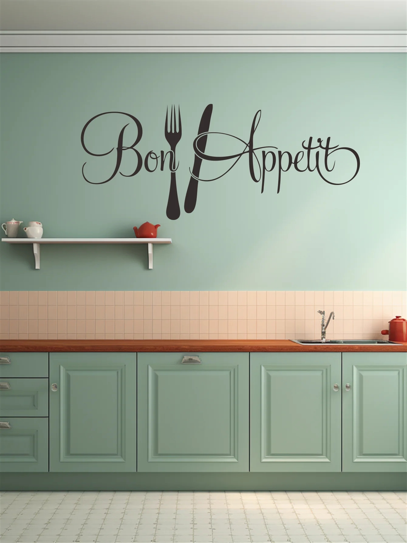 1 pc Bon Appétit with Fork and - Home Decor Free App ulasan dan harga