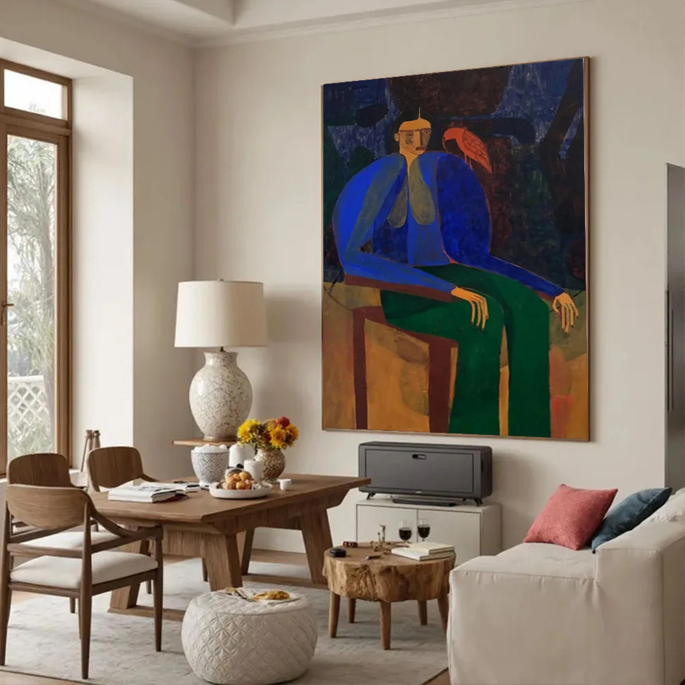 100% Handmade Abstract Oil Pai - Home Decor Free Images ulasan dan harga