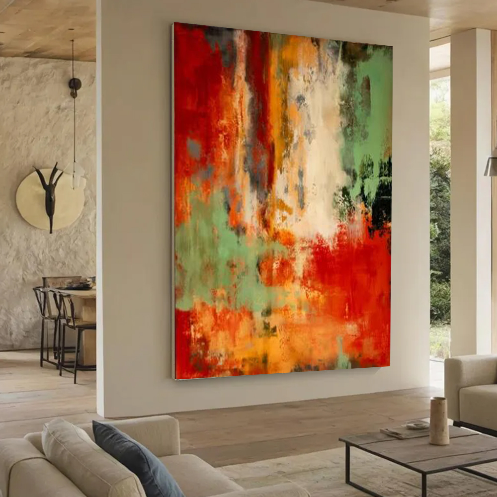 100% Handmade Abstract Oil Pai - Home Decor Free Images ulasan dan harga