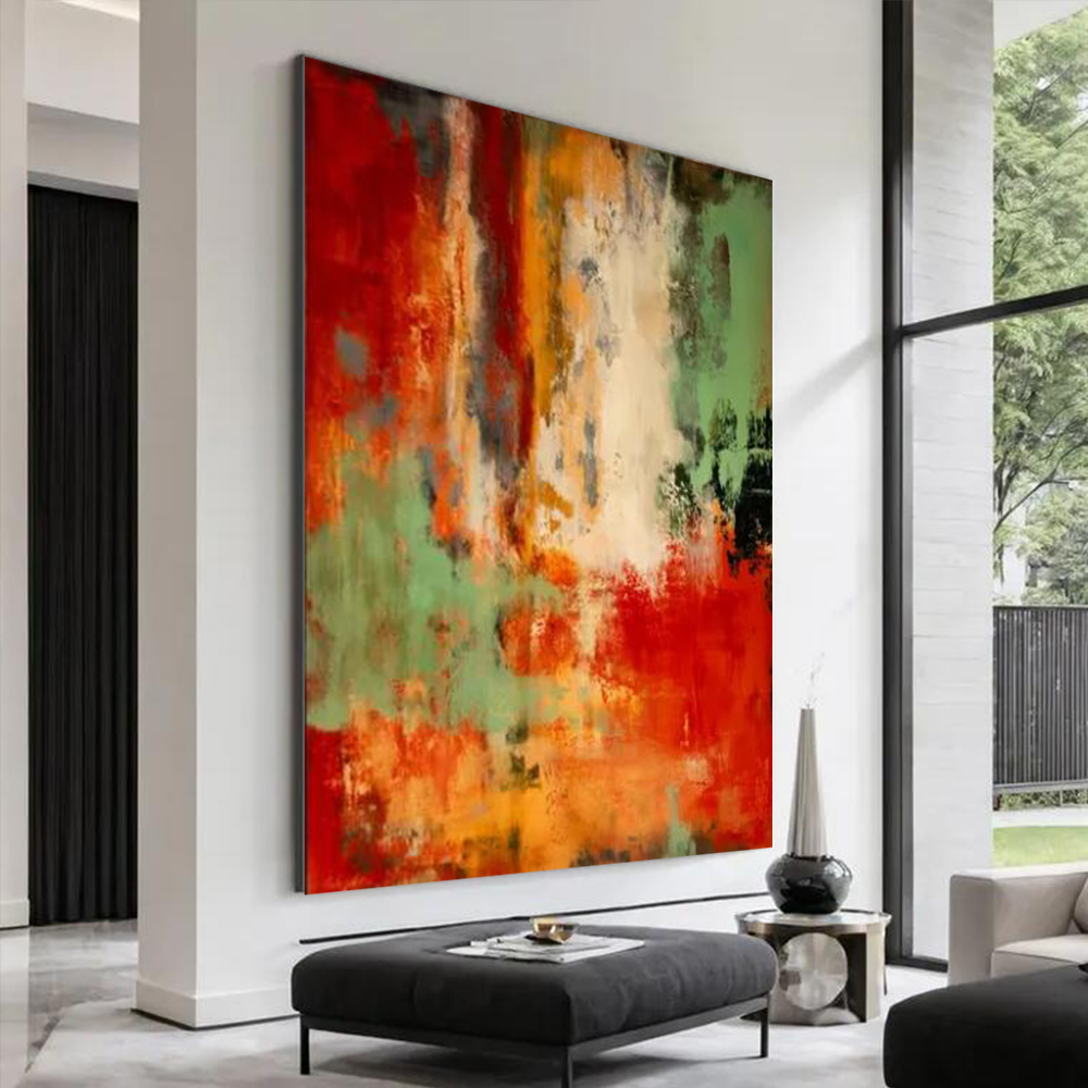 100% Handmade Abstract Oil Pai - Home Decor Free Images ulasan dan harga