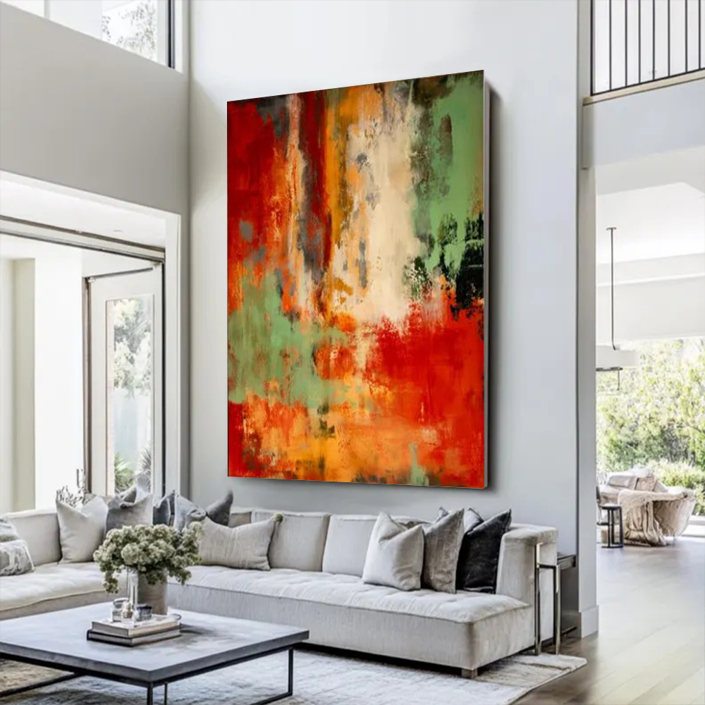100% Handmade Abstract Oil Pai - Home Decor Free Images ulasan dan harga