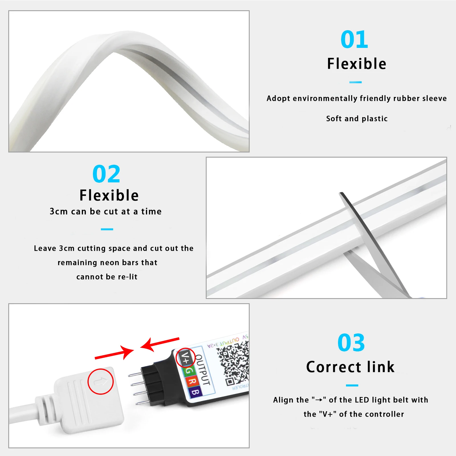 5V USB RGB Neon LED Strip Ligh - Home Decor Free App ulasan dan harga