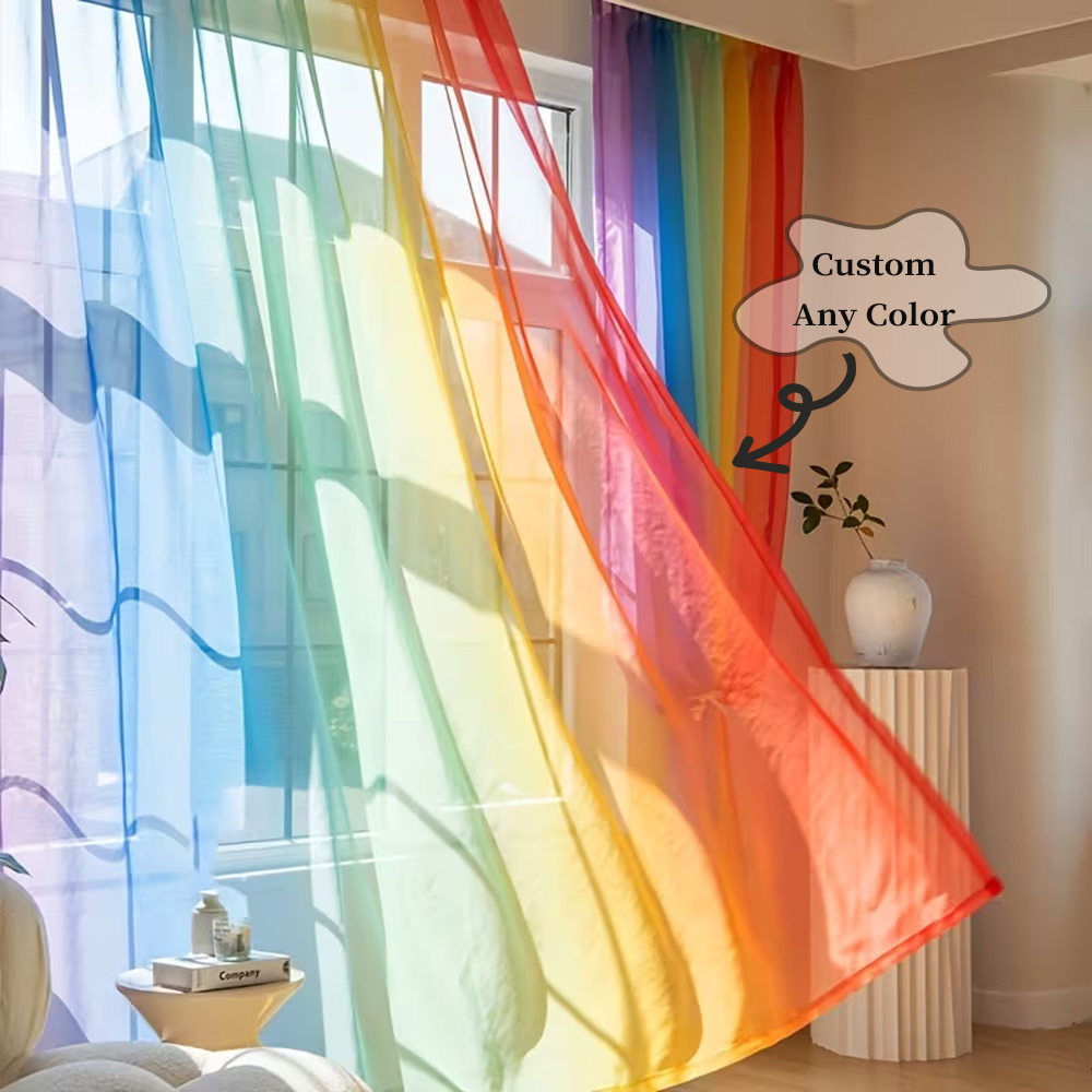 Custom 2D Flat 2pcs Sheer Curt - Home Decor Free Images ulasan dan harga