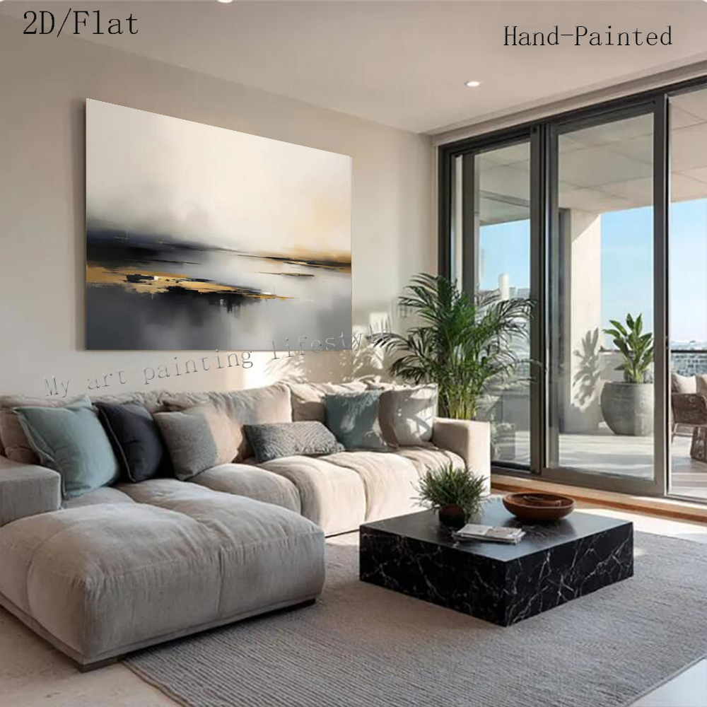 Large Abstract Oil Painting Ha - Home Decor Free Images ulasan dan harga