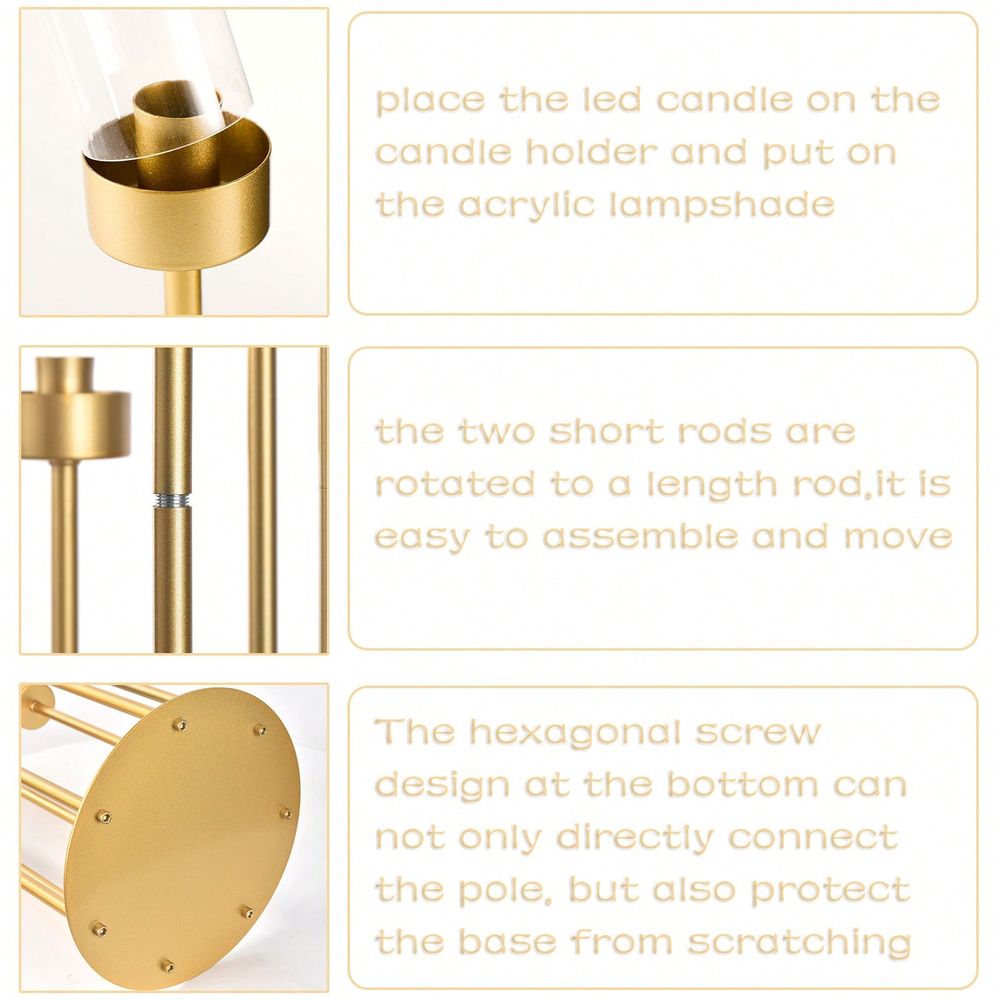 48inch Gold Floor Candle Holde - Flooring Home Decor ulasan dan harga