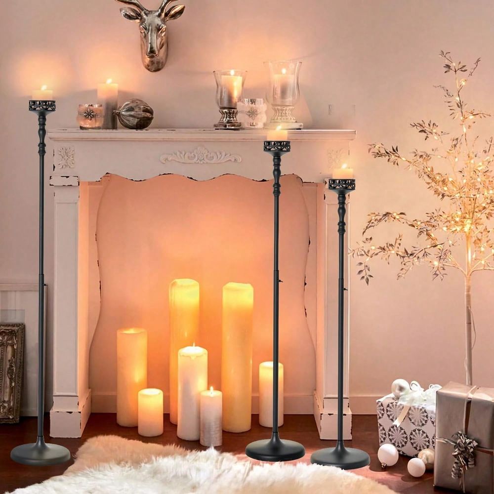 Adjustable Metal Taper Candle  - Flooring Home Decor ulasan dan harga
