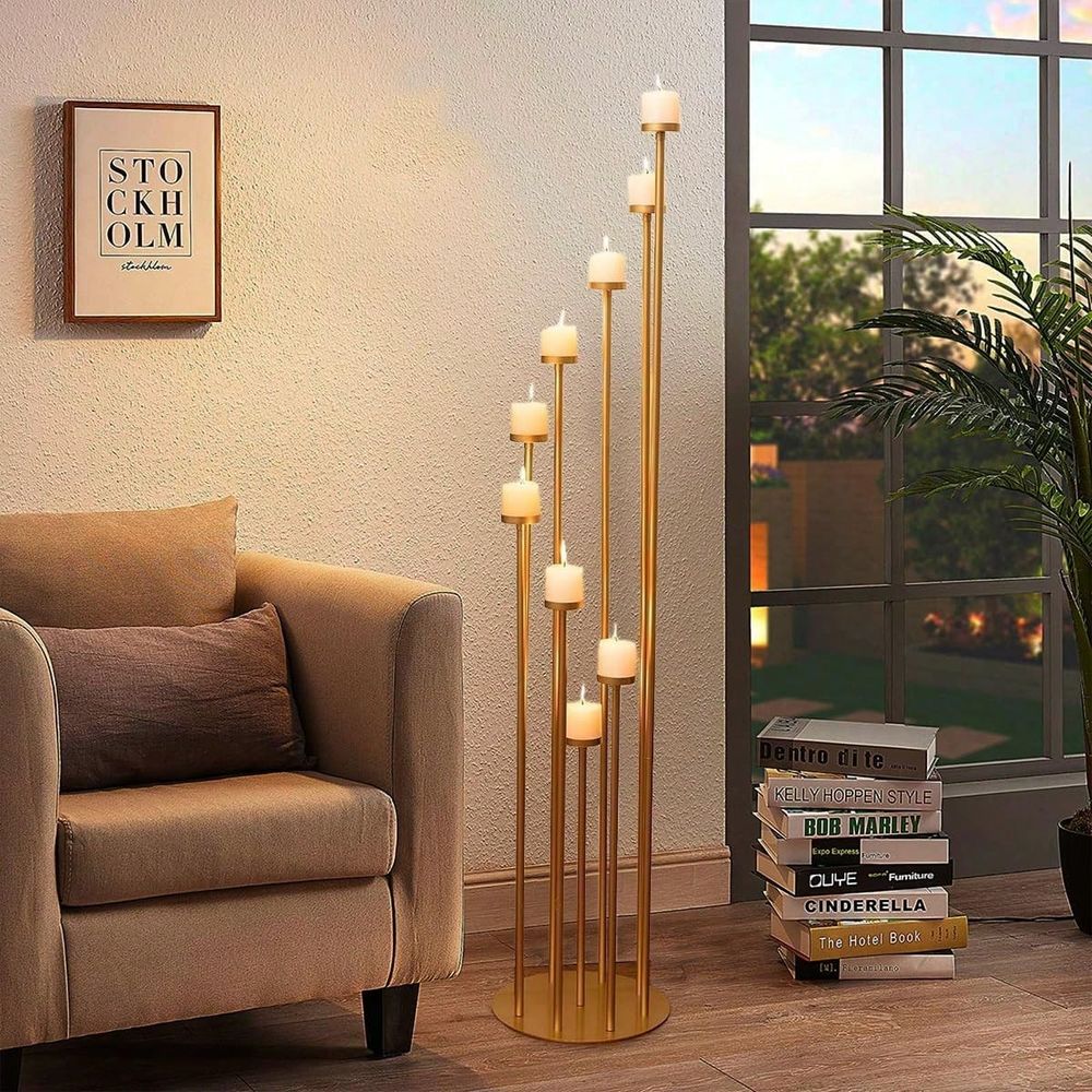 2Pcs 9 Arm Candelabra,Floor Ca - Flooring Home Decor ulasan dan harga