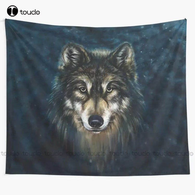 Artistic Wolf Face Tapestry Ta - Home Decor Website ulasan dan harga