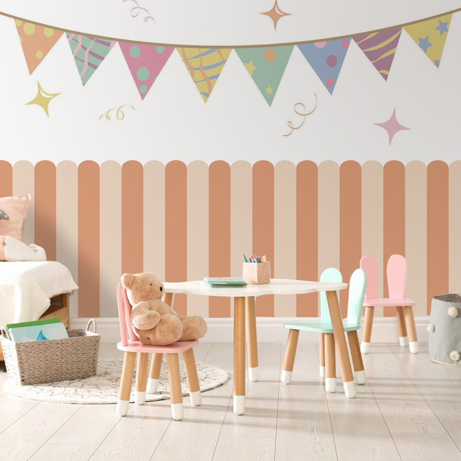 Multicolor Vertical Striped Ar - Flooring Home Decor ulasan dan harga