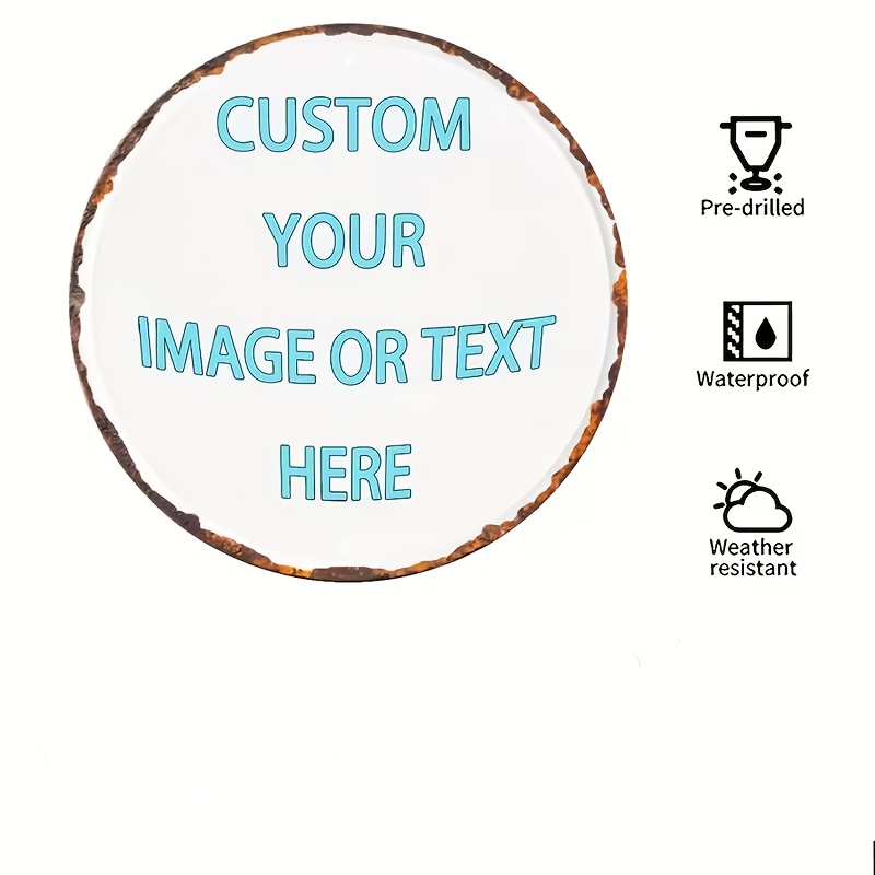 Custom Round Metal Tin Sign, P - Home Decor Free Images ulasan dan harga